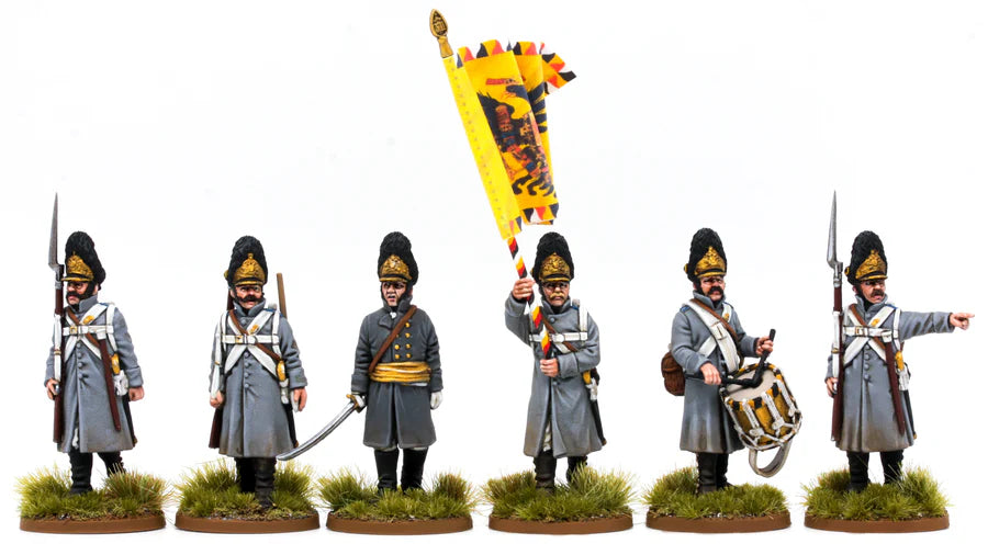 Austrian Grenadiers in Greatcoats Command (1800 - 1815) by Piano Wargames
