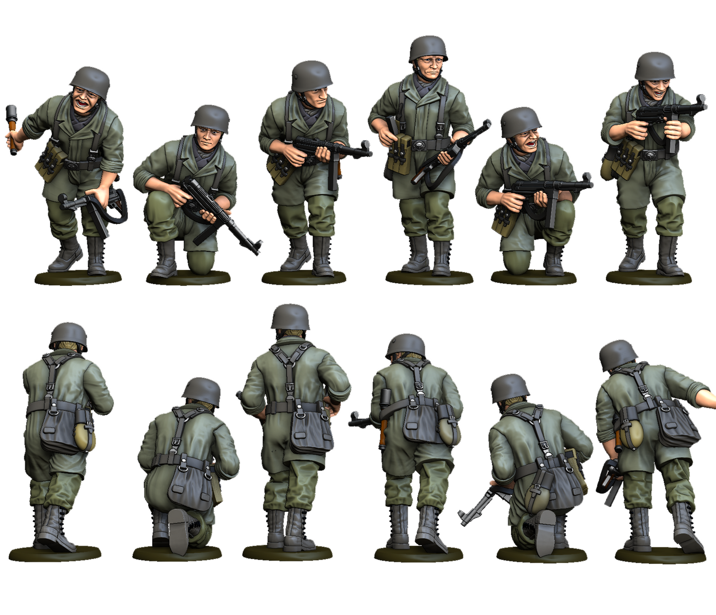 Early war Fallschirmjager 6 figures squad 1 MP40 by Rafal Polkowski