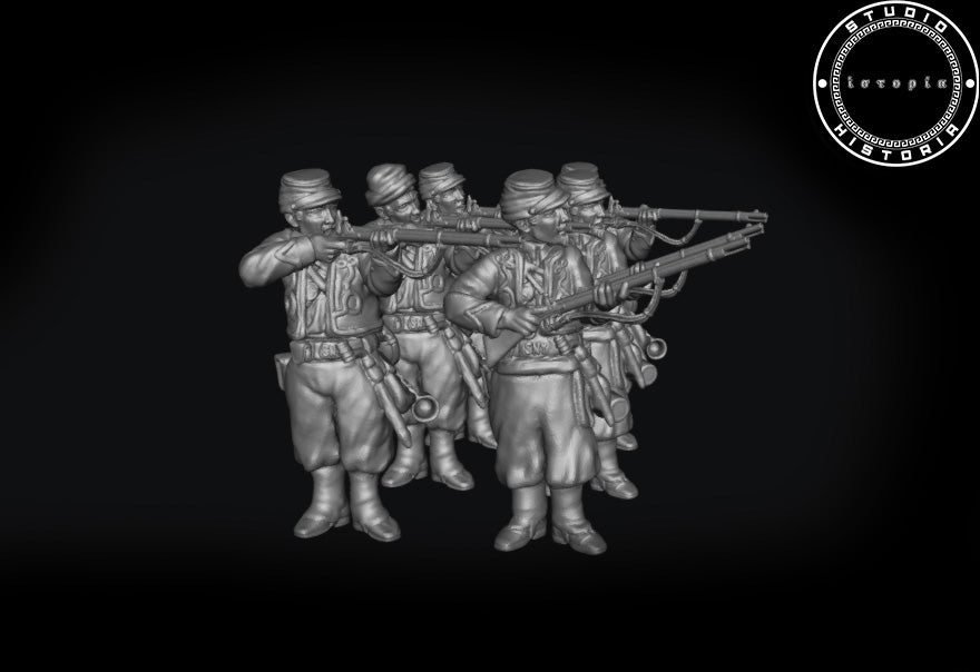 10th NY Zouaves Firing