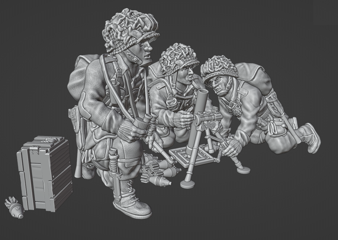 US Army Airborne 60mm Mortar Team by Colonel Muller