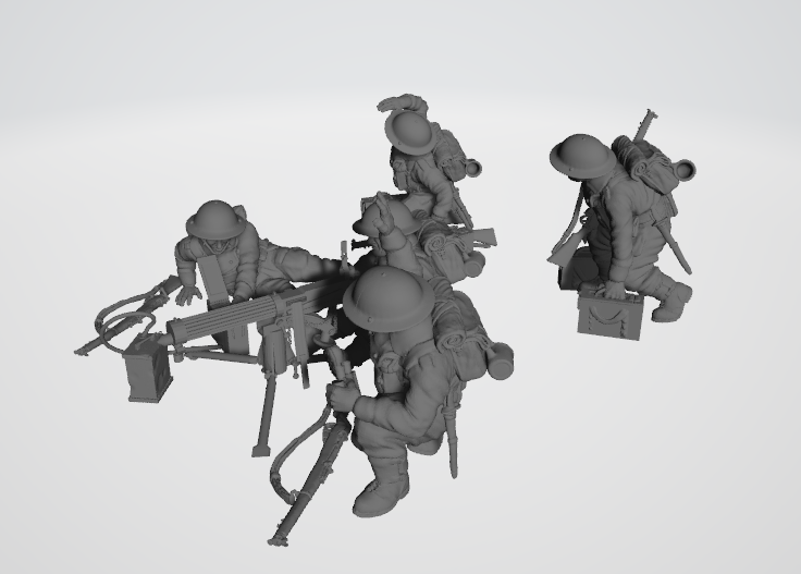 BEF Vickers Machine Gun Team