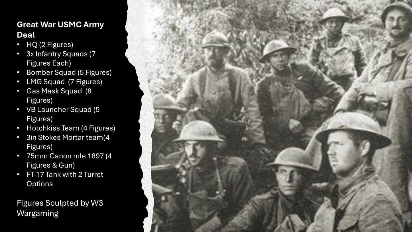 Great War USMC Army Deal by W3 Wargaming