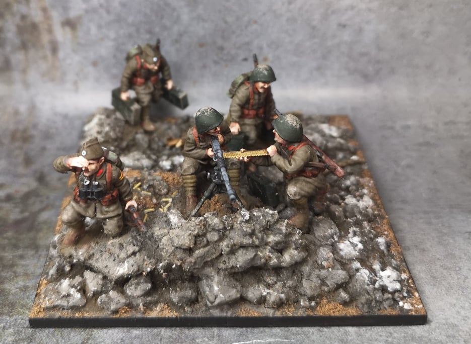 Hellenic Army Hotchkiss M1914 Machine Gun Team