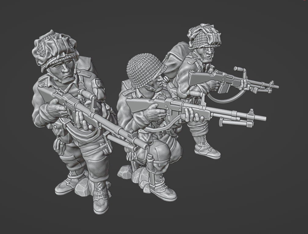 US Army Airborne BAR Team by Colonel Muller
