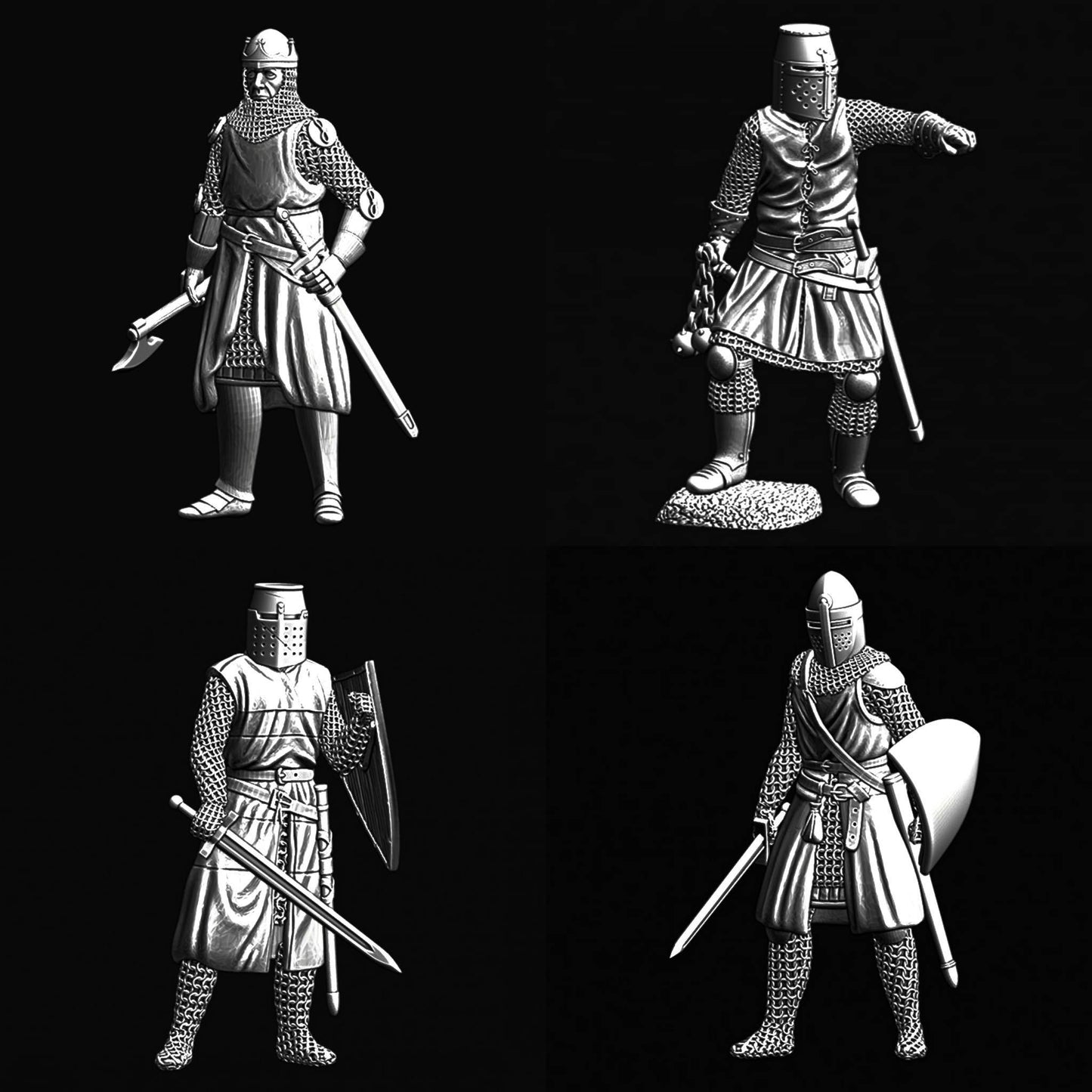 Medieval Knights Robert the Bruce and his retinue