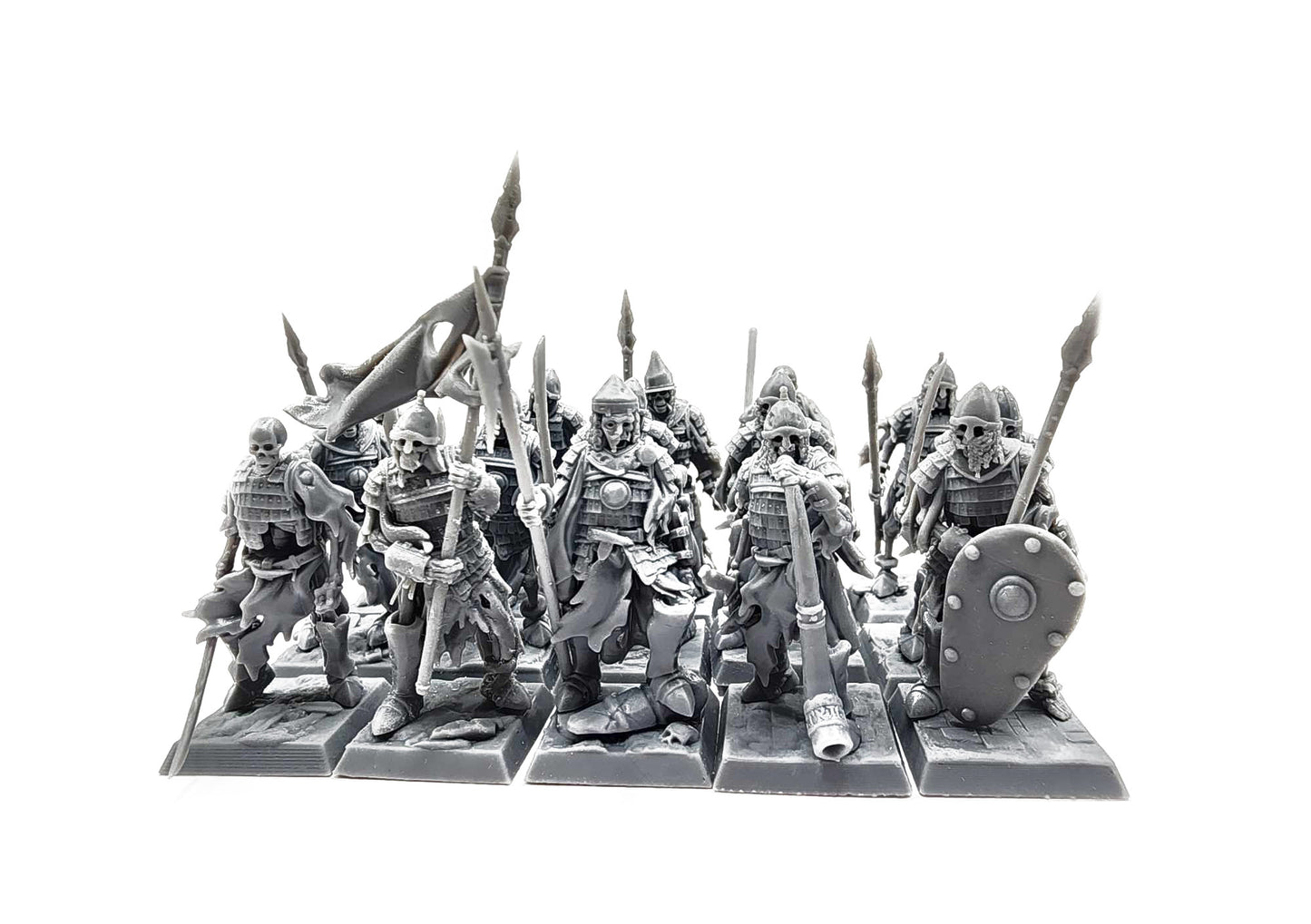 Skeleton Boyar Guards with Swords and Spears by Highlands Miniatures