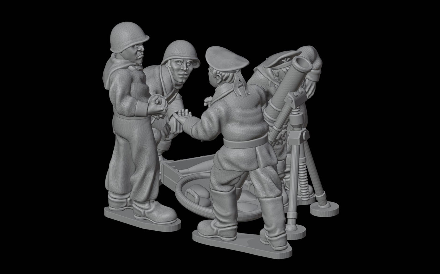 Soviet Naval 120mm Mortar Team by Flank March Miniatures