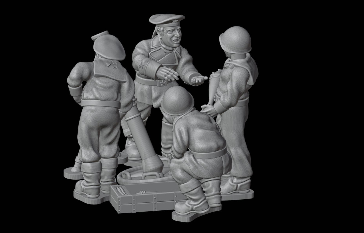 Soviet Naval 120mm Mortar Team by Flank March Miniatures