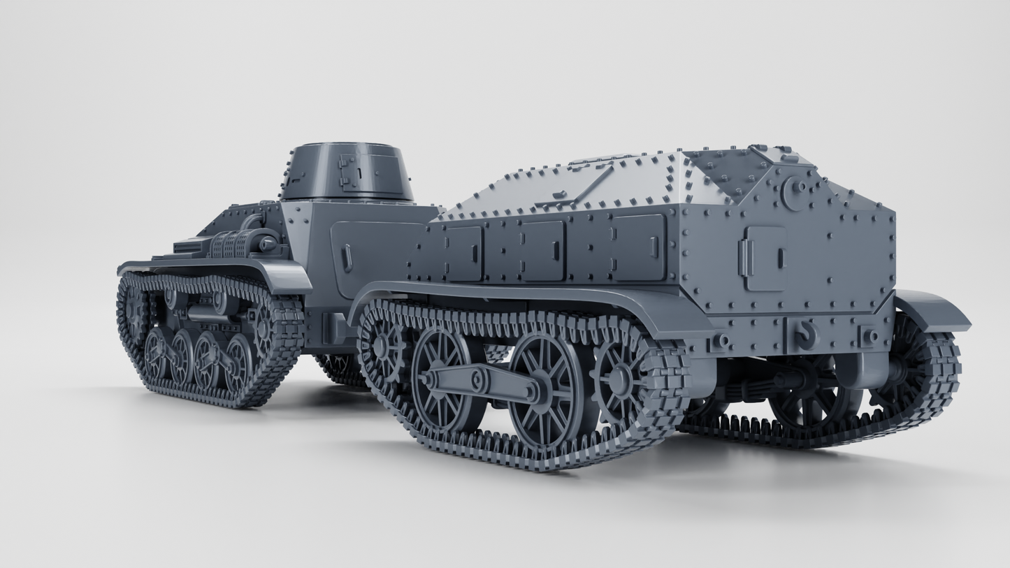 Type 94 Tankette and Trailer by Wargame3D