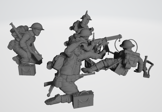 BEF Vickers Machine Gun Team