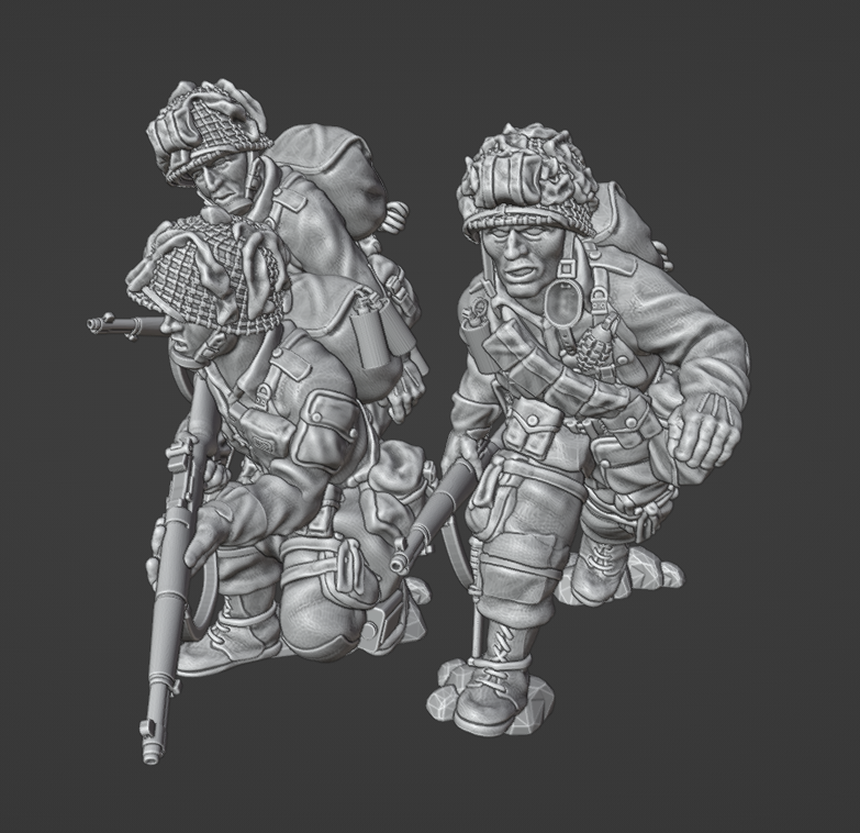 US Army Airborne Rifle Team 5 Firing by Colonel Muller