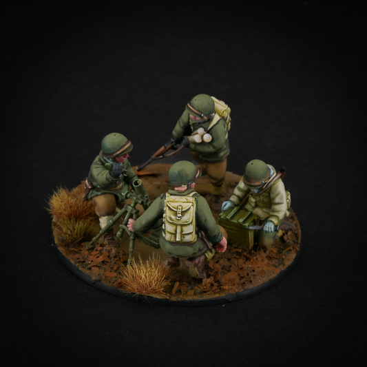 US Late War 60mm Mortar Team.