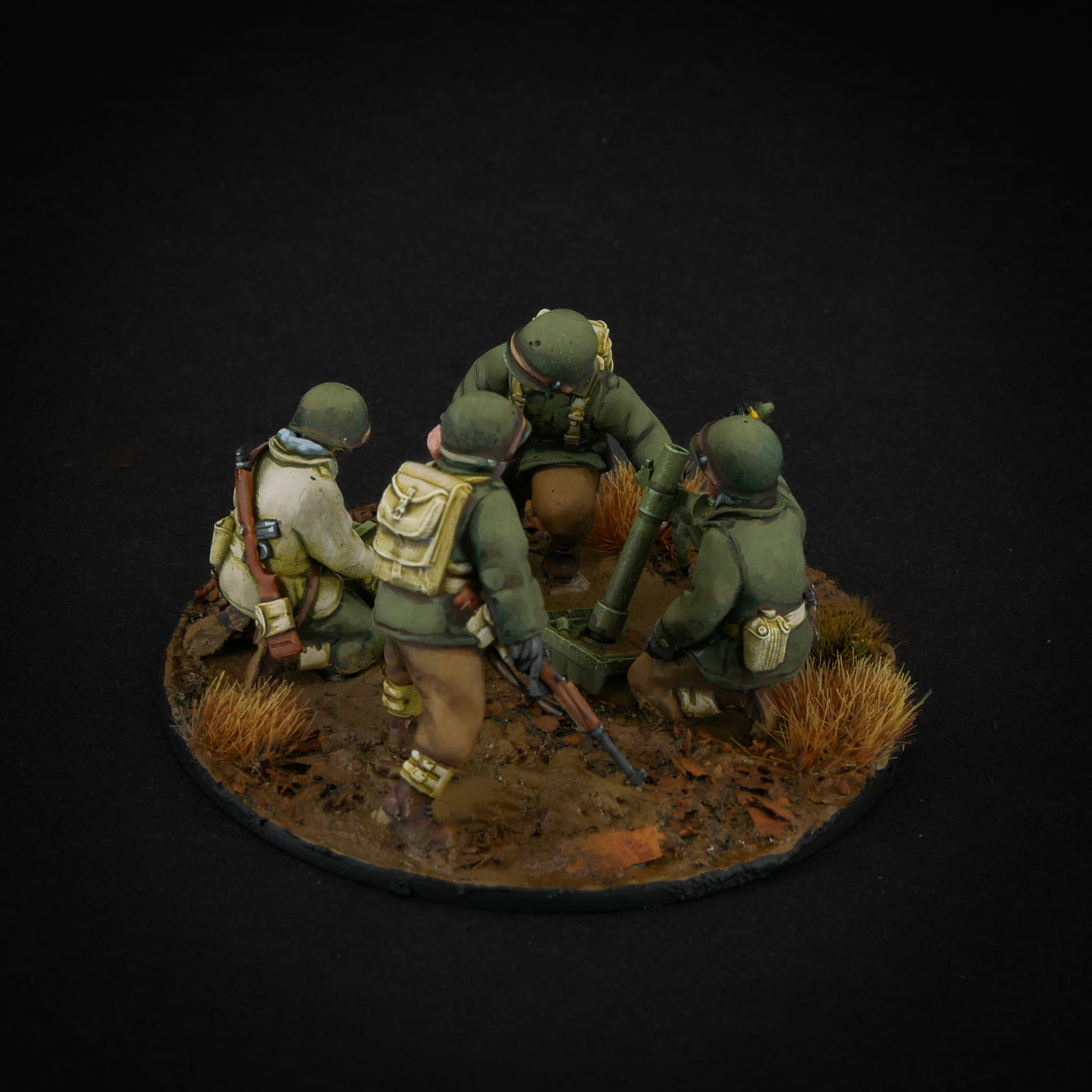 US Late War 60mm Mortar Team.