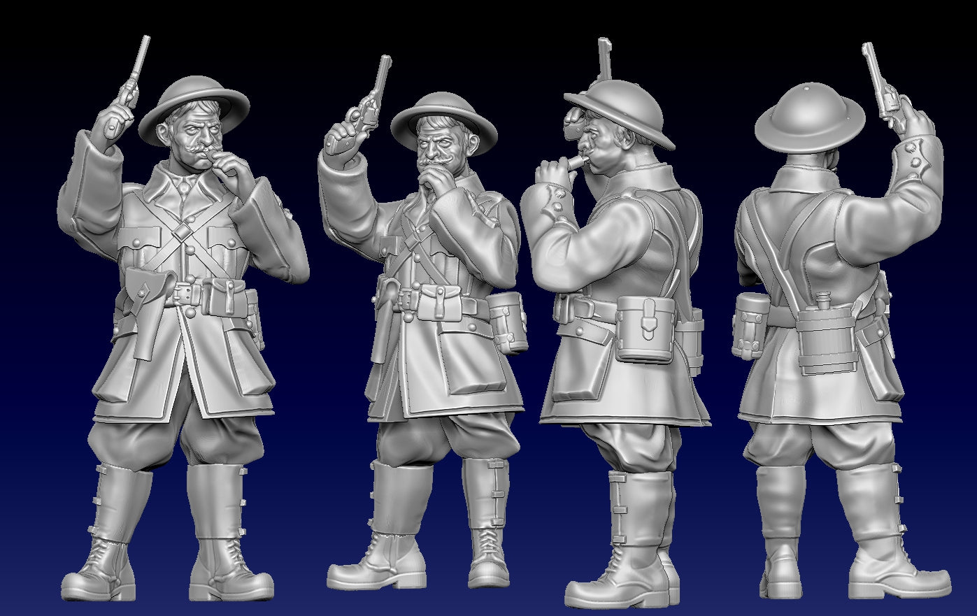 Great War Trench Infantry Officers by Weird Armies Reign