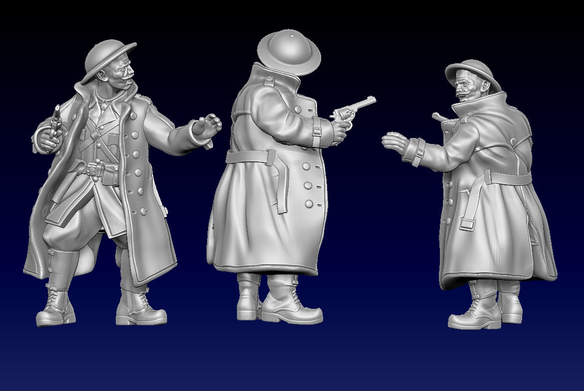 Great War Trench Infantry Officers in Great Coats by Weird Armies Reign