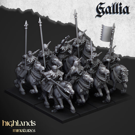 Mounted Men-at-arms by Highlands Miniatures
