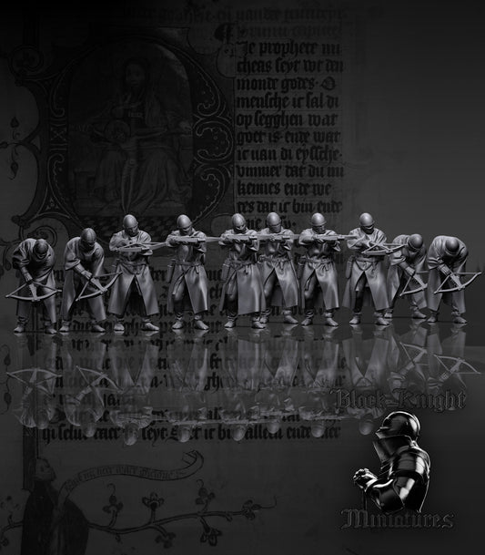 13th century Teutonic Crossbowmen by Black Knight Miniatures