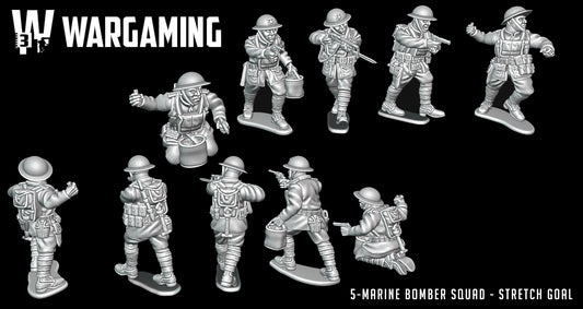 Great War USMC Bomber Squad by W3 Wargaming