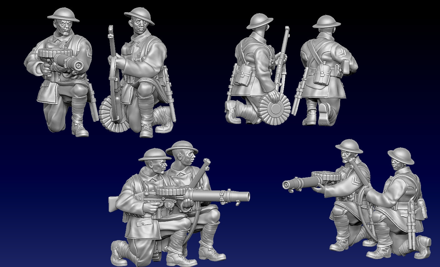 Great War Trench Lewis Gun Team 2 by Weird Armies Reign
