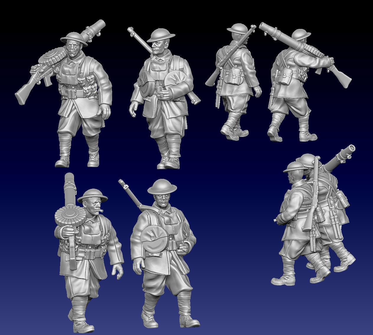 Great War Trench Lewis Gun Team 4 by Weird Armies Reign
