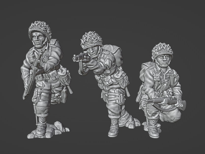 US Army Airborne Rifle Team 2 Firing by Colonel Muller