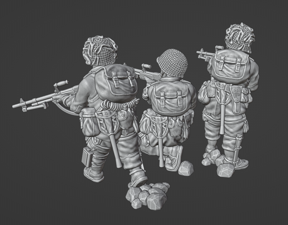 US Army Airborne BAR Team by Colonel Muller