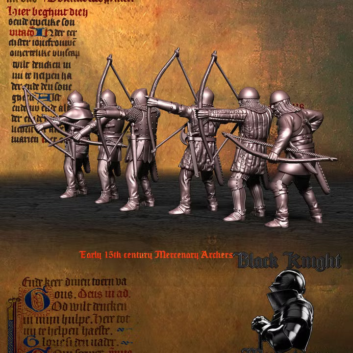 Early 15th century - Mercenary Archers by Black Knight Miniatures