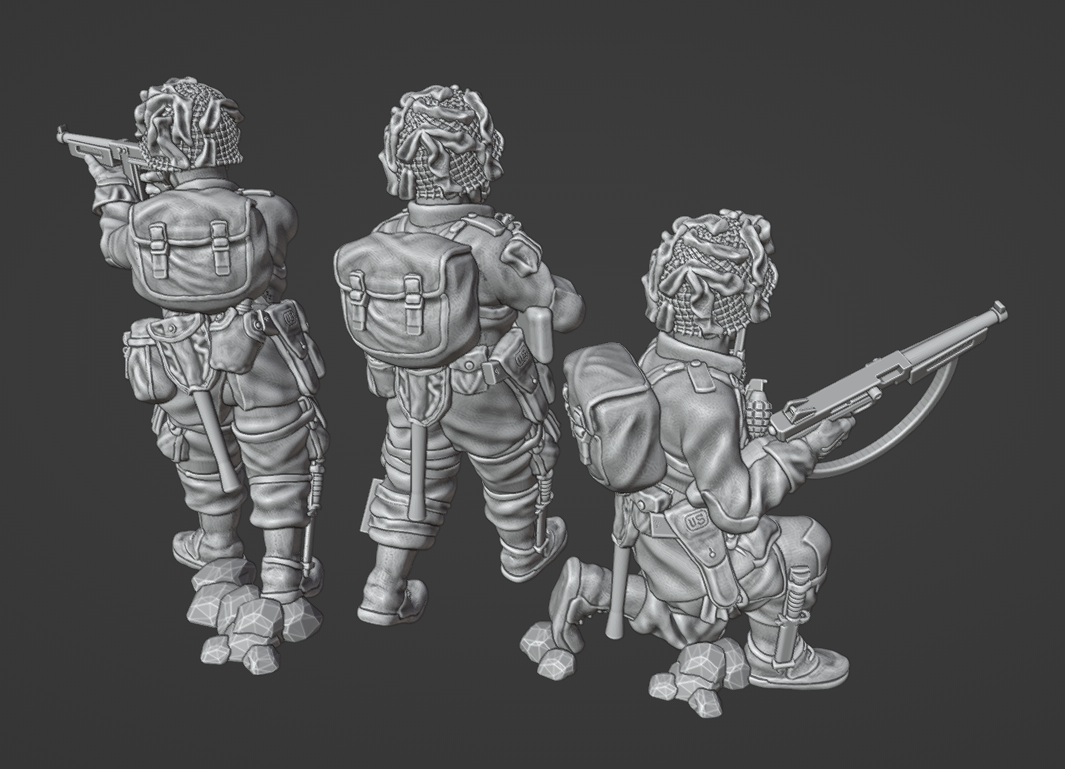 US Army Airborne SMG Team by Colonel Muller