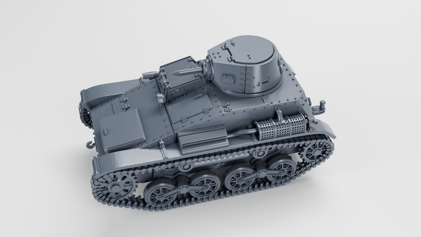 Type 94 Tankette and Trailer by Wargame3D