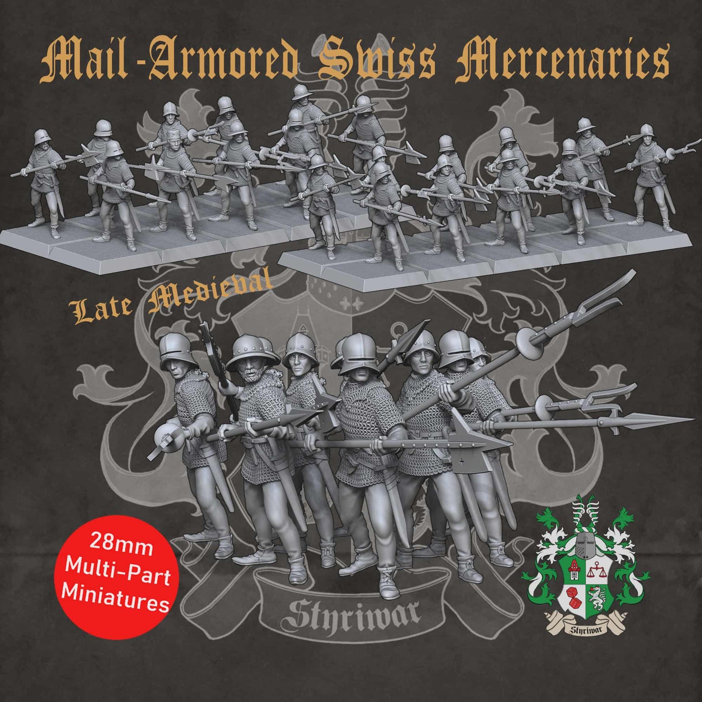 Mail armored  Swiss-German mercenaries.
