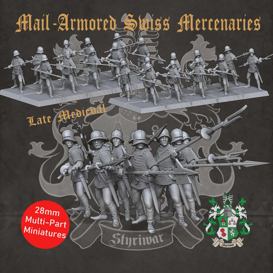 Mail armored  Swiss-German mercenaries.