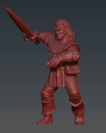 Elf adventurer by Ezipion miniatures.