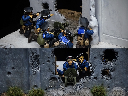Soviet Naval Maxim MG Team by Flank March Miniatures