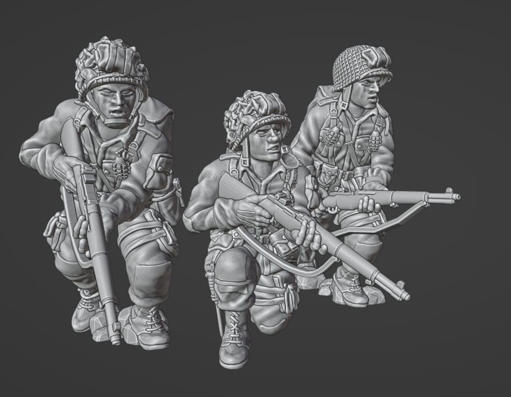 US Army Airborne Rifle Team 1 Firing by Colonel Muller