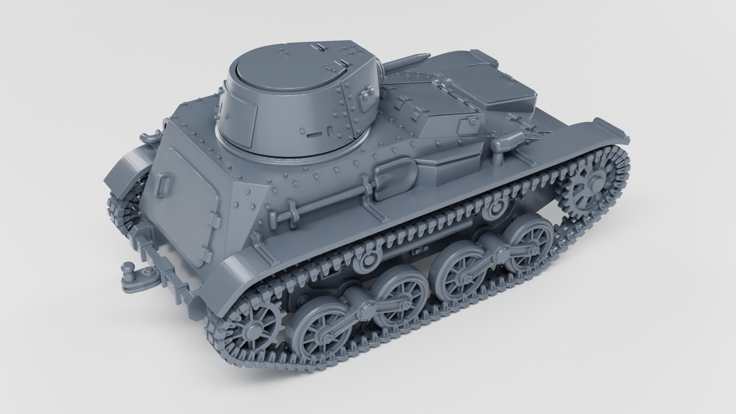 Type 94 Tankette and Trailer by Wargame3D