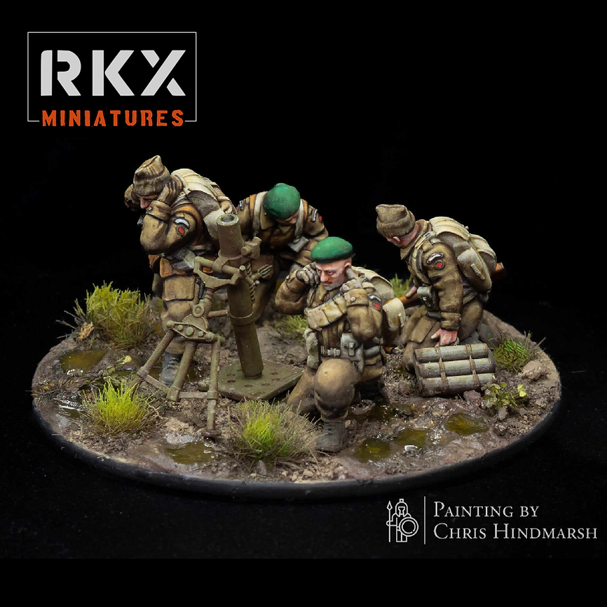 Commando 3" Mortar Team by RKX Miniatures