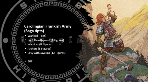 Aquarius Miniatures Carolingian Frankish 4 pt Saga Compatible Warband 28mm.