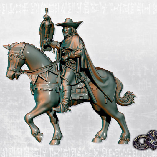 Nobleman Falconer on Horse by Ezipion miniatures