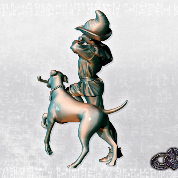 Flute Kid and his Dog by Ezipion miniatures