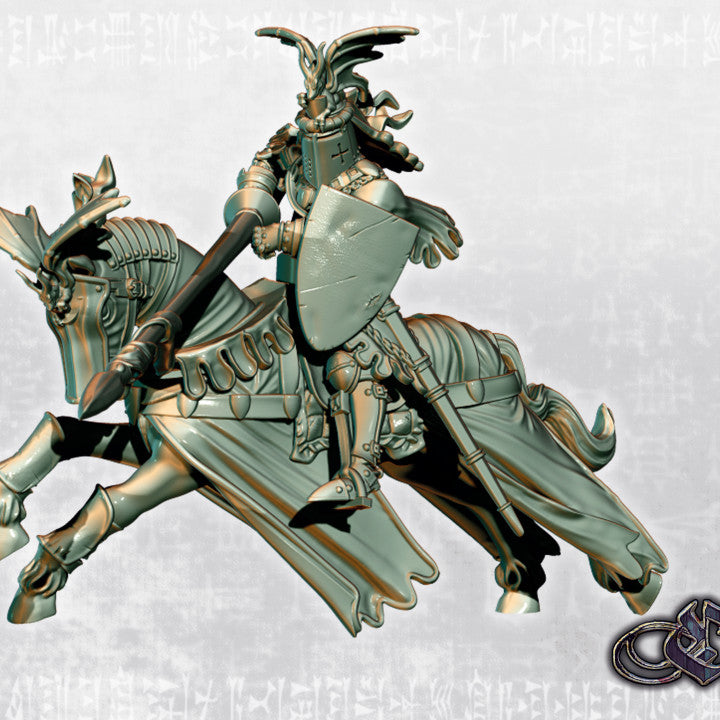 Dragon Knight on horse by Ezipion miniatures