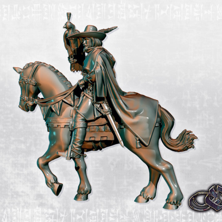 Nobleman Falconer on Horse by Ezipion miniatures