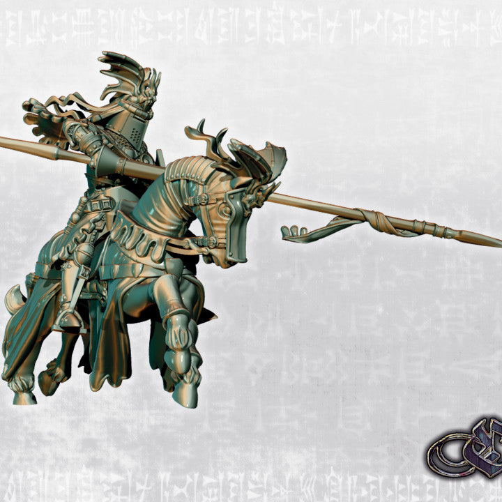 Dragon Knight on horse by Ezipion miniatures