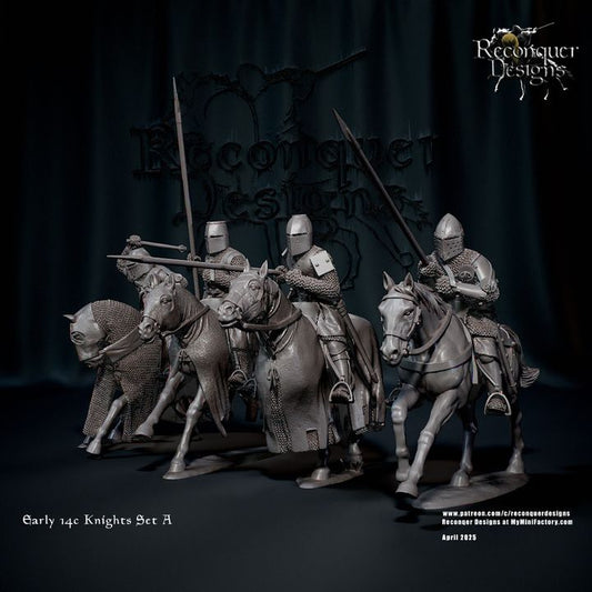 Early 14c Knights Set A (Mounted) by Reconquer Designs
