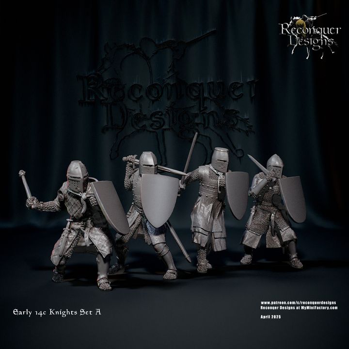 Early 14c Knights Set A (On foot) by Reconquer Designs