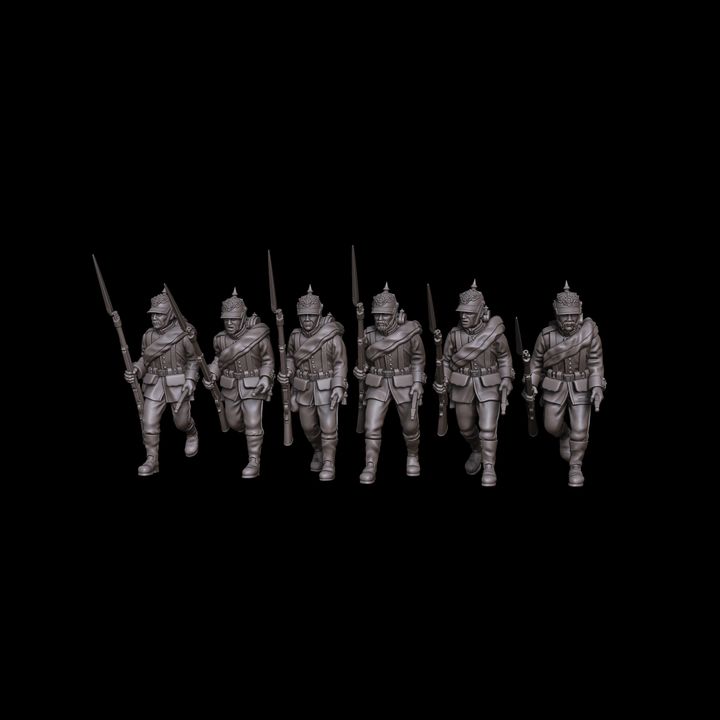 Prussian Foot Guards-Regiment in Advancing-Poses in Full Kit by Styriwar