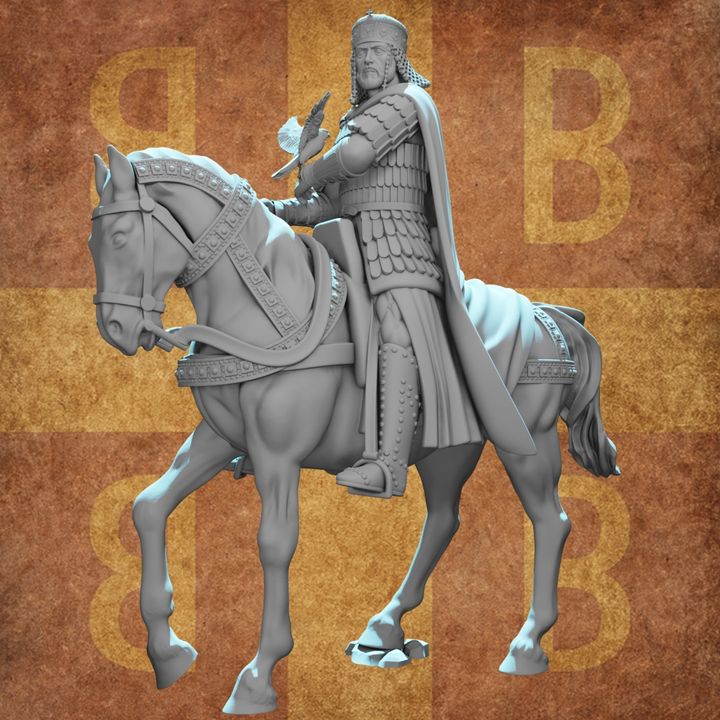 Medieval Byzantine Emperor on Horse – Mounted Commander.