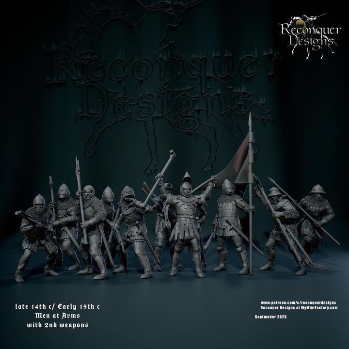 Late 14th/Early 15th c Men at Arms Two-Handed Weapons by Reconquer Designs