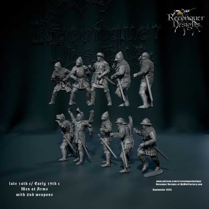 Late 14th/Early 15th c Men at Arms Two-Handed Weapons by Reconquer Designs