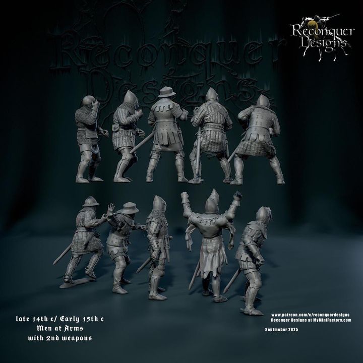 Late 14th/Early 15th c Men at Arms Two-Handed Weapons by Reconquer Designs