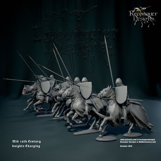 Mid 14th c Knights set B Charging by Reconquer Designs